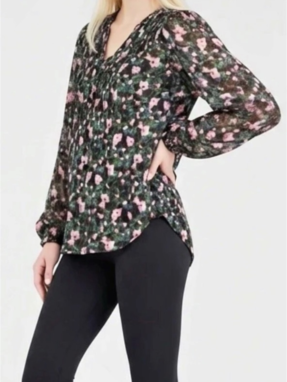 Veronica Beard Lowell Floral Silk Blouse